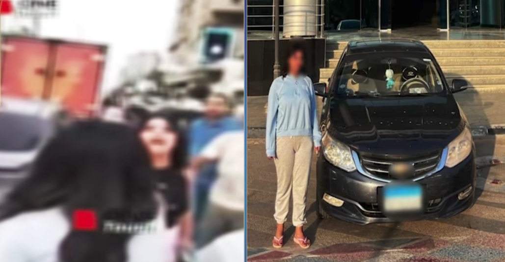 معهاش رخصة وماشية عكس.. القبض على فتاة تعدت على سائق تكس بالجيزة